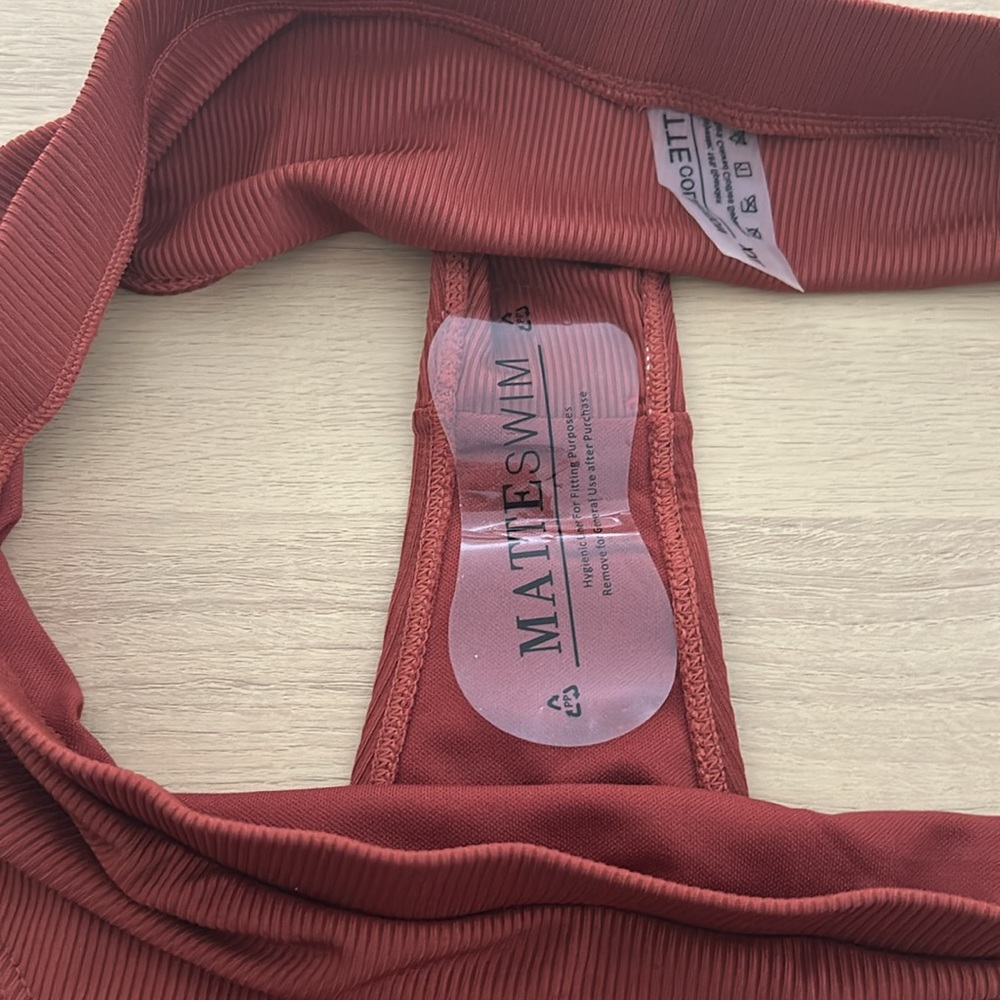 NWOT Matte Collection Ribbed Bikini Set - Picture 8 of 10
